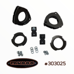 Truxxx 1.5 inch front and 0.75 inch rear lift kit for 2022-2026 Hyundai Santa Cruz part 303025. Standard trims only