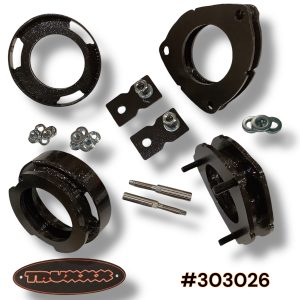 Truxxx 1.75 inch front and 1.0 inch rear lift kit for 2022-2026 Hyundai Santa Cruz part 303026 with shock extensions