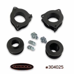 Truxxx 2.0 inch front and rear lift kit for 2019-2023 Kia Seltos and Hyundai Kona AWD - High-strength steel spacers with durable coating.