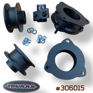 Truxxx 306015 2.0-inch front and rear lift kit for 2019-2022 Kia Telluride and Hyundai Palisade with standard suspension.