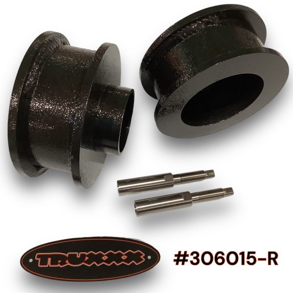 306015-R.jpg Truxxx 306015-R 2.0-inch rear lift kit for Kia Telluride and Hyundai Palisade featuring steel spring spacers and shock shaft extensions.