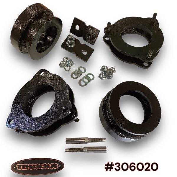 306020.jpg Truxxx 306020 2.0-inch front and rear lift kit for 2023-2026 Kia Telluride X-Line and X-Pro featuring steel spacers and shock shaft extensions