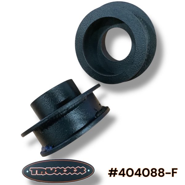 404088-F.jpg Truxxx 404088-F 2.5 inch front leveling spacers for 2003-2026 Chevy Express and GMC Savana 2500/3500 8-lug vans, designed specifically for standard duty front springs under 22mm.