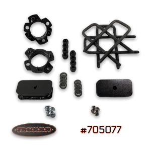 Truxxx 705077 2.0-inch front and 1.5-inch rear lift kit for 2022-2026 Nissan Frontier, designed for payload support and daily use.