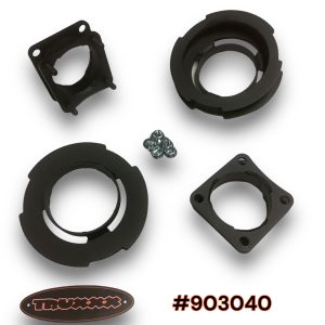 Truxxx 903040 2.0-inch front and 1.5-inch rear lift kit for 2022-2026 Toyota Tundra, featuring USA steel spacers and high-tensile hardware.