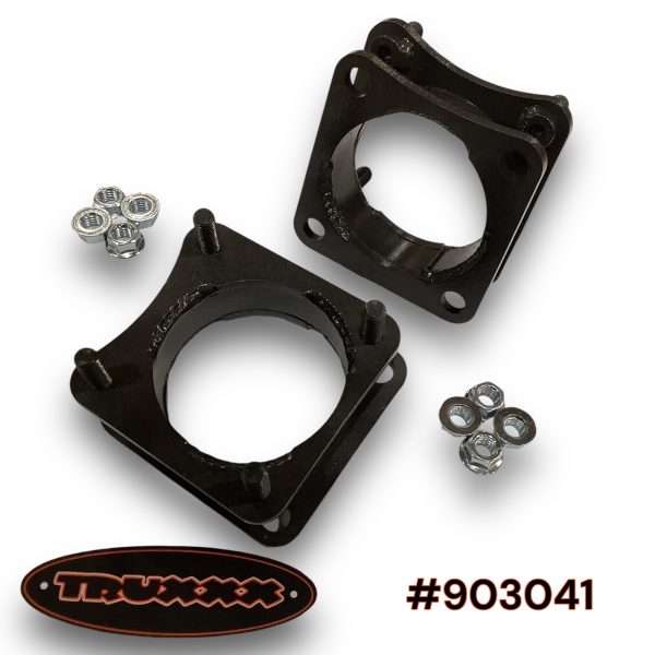 903041.jpg Truxxx 903041 2.0-inch front leveling kit for 2022-2026 Toyota Tundra, showing laser-cut steel spacers and high-tensile hardware.