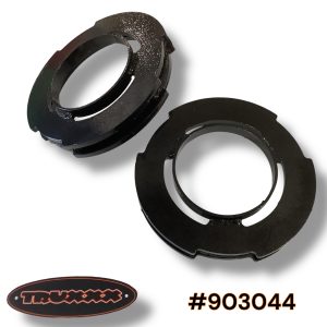 Truxxx 903044 1 inch rear lift kit for 2022-2026 Toyota Tundra, featuring two laser-cut USA Mill Certified Steel rear spring spacers.