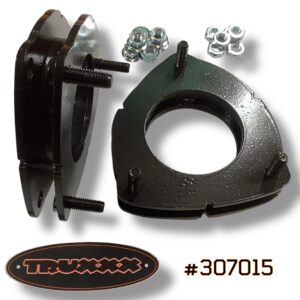 Truxxx #307015 1.0-inch front leveling kit for 2020–2026 Kia Carnival FWD. Premium laser-cut USA steel construction with a durable corrosion-resistant finish, designed for a 100% reversible, lease-friendly installation.
